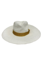 LULI HAT - Gold Trim Fedora  • White|gold Campaign