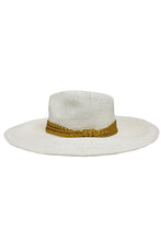 LULI HAT - Gold Trim Fedora  • White|gold Campaign