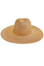 LULI HAT - Metallic Bell Brim Fedora • Natural|gold