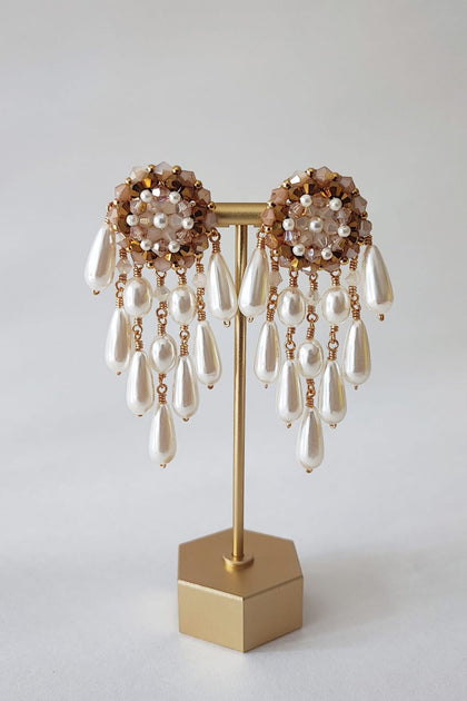 JEWELRY - Paradiso Caribbean Pearl Earrings • White|gold