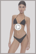 LULI CHIC - Luxe Stitch Seamless Triangle Top & Luxe Stitch High Leg Brazilian Bottom • Black