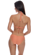 LULI CHIC - Luxe Stitch Triangle Triangle Halter Top & Luxe Stitch Seamless Full Ruched Back Bottom • Azafran