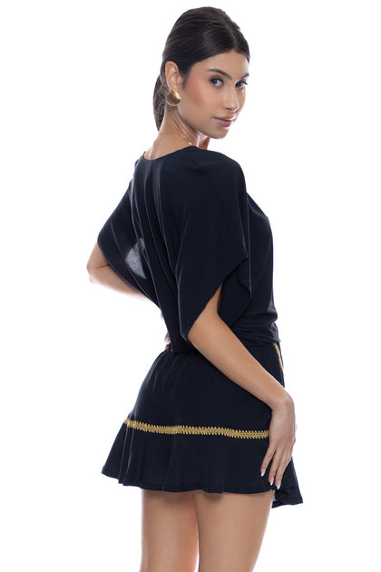 LULI CHIC - Playera Ruffle Dress • Black