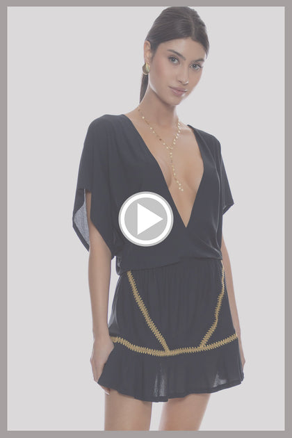 LULI CHIC - Playera Ruffle Dress • Black