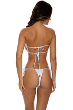 LULI CHIC - Multiway Scrunched Cup Bandeau Top & Seamless String Brazilian Tie Side Bottom • White