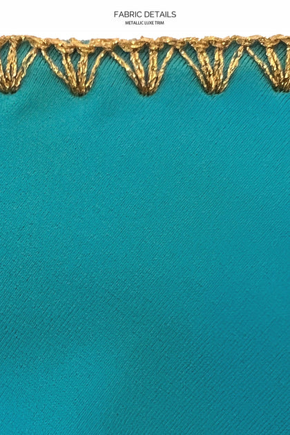 LULI CHIC - Luxe Stitch Free Form Bandeau Top & Seamless Wavy Ruched Back Bottom • Exuma