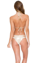 COSITA BUENA - Zig Zag Knotted Cut Out Triangle Top & Reversible Zig Zag Open Side Moderate Bottom • Gold Rush