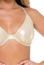 COSITA BUENA - Underwire Adjustable Top & Wavey Full Tie Side Ruched Back • Gold Rush