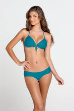 COSITA BUENA - Molded Push Up Bandeau Halter & Scrunch Side Full Bottom • Mermaid