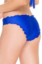 COSITA BUENA - Halter Triangle Top & Full Ruched Back Bottom • Electric Blue