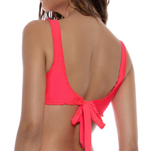 COSITA BUENA - Wavy Scoop Neck Drawstring Top-CLS