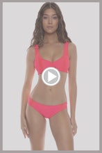 COSITA BUENA - Wavy Scoop Neck Drawstring Top & Full Ruched Back Bottom • Bombshell Red