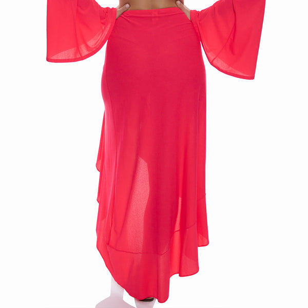 COSITA BUENA - Ruffle High Lo Slit Skirt-CLS