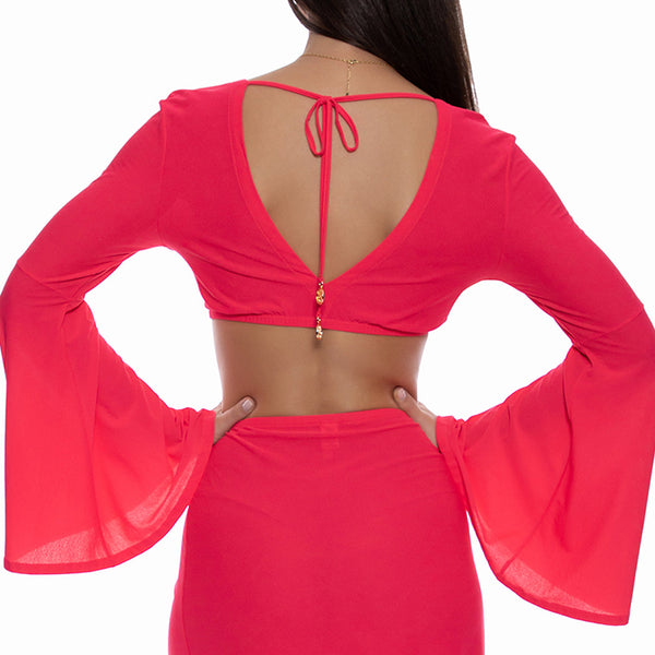 COSITA BUENA - Bell Sleeve Crop Top-CLS