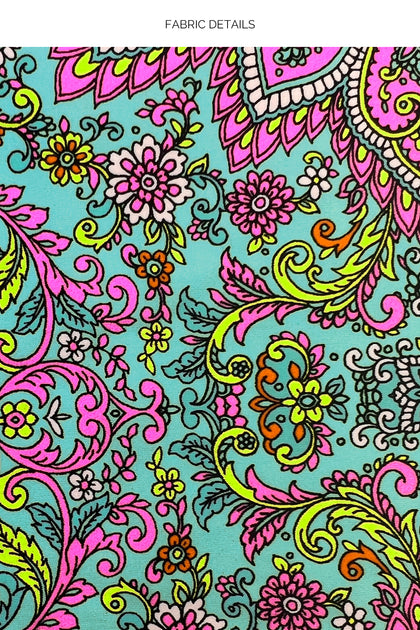 GROOVY LULI - Handkerchief Tassel Tie Strap Top & Seamless Full Ruched Back Bottom • Multicolor