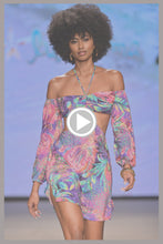 JUNGLE FEVER - Long Sleeve Cut Out Short Dress • Multicolor Runway