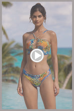 ISLA SALVAJE - Halter Ring Tube Top & Seamless Full Ruched Back Bottom • Multicolor