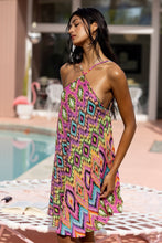 MIAMI SORBET - Halter Neck Babydoll Dress • Multicolor