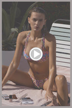 MIAMI SORBET - Strappy Bandeau Top & Strappy Ruched Back Bottom • Multicolor