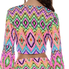 MIAMI SORBET - Bell Sleeve Scrunched Crop Top