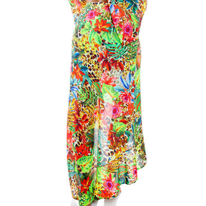 LUSH HORIZONS - Ruffled High-lo Slit Skirt