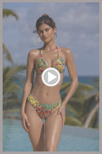 LUSH HORIZONS - Triangle Halter Top & Seamless Full Ruched Back Bottom • Multicolor