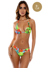 LUSH HORIZONS - Triangle Halter Top & Seamless Full Ruched Back Bottom • Multicolor