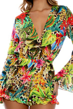 LUSH HORIZONS - Bell Sleeve Romper • Multicolor