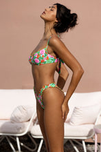 STRAWBERRY FIELDS - Wavy Luxe Stitch Minimal Balconette Top & Wavy Luxe Stitch High Leg Brazilian Bottom • Multicolor