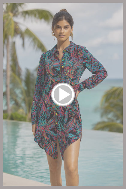 QUE LINDA - Blouse Dress • Multicolor