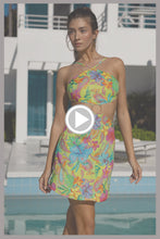 HIBISCUS DREAM - Ring Cut Out Short Dress • Multicolor