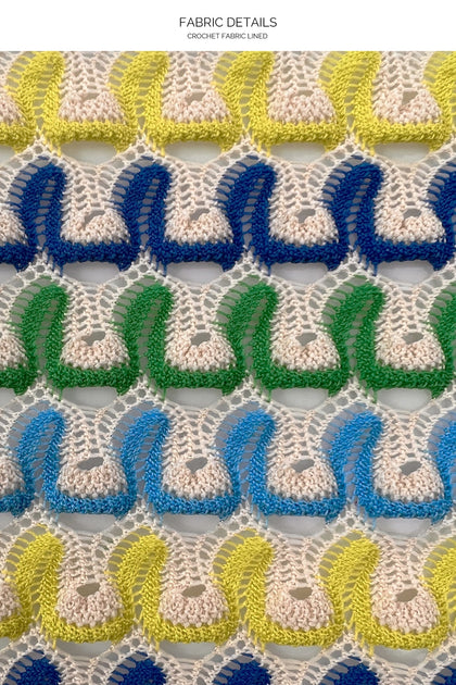 ISLAND BLUES - Triangle Halter Top & Seamless Full Ruched Back Bottom • Multicolor