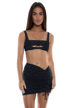 VIBRAS - Bandeau Tank Top & Scrunch Up Mini Skirt • Black