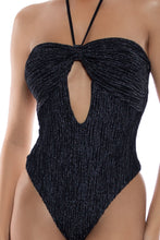 VIBRAS - Halter Keyhole Bandeau One Piece • Black