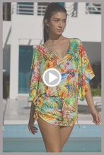 BIRDS OF PARADISE - Cabana V Neck Dress • Multicolor