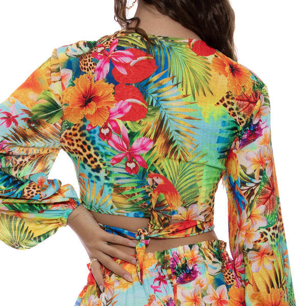 BIRDS OF PARADISE - Tie Multi Way Crop Top