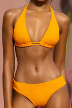 WAVY BABY - Triangle Halter Top & Seamless Full Ruched Back Bottom • Florida Citrus