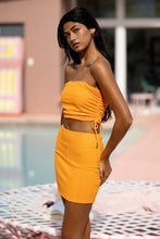 WAVY BABY - Drawstring Tube Top & Mini Skirt • Florida Citrus