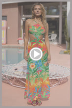 PALM BREEZE - Cut Out Long Dress • Multicolor