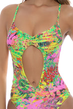 VICE CITY - Spaghetti Strap Cut Out One Piece • Multicolor