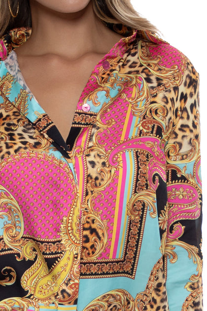 MIAMI DAYDREAM - Blouse  & Scrunch Up Mini Skirt • Multicolor