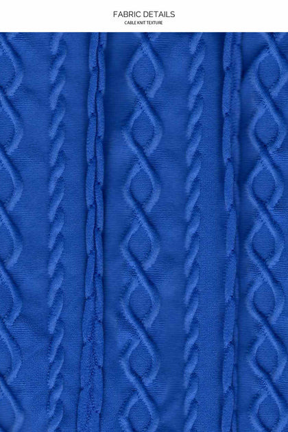 LOST AT SEA - Triangle Halter Top & Seamless Full Ruched Back Bottom • Royal Blue