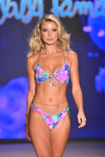 TREASURE - Drawstring Keyhole Bralette & Loop Brazilian Scrunch Bottom • Multicolor Runway