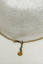 LULI HAT - Beaded Trim Fedora   • White|aqua