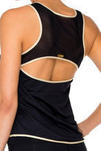 BARACOA - Gold Mesh Racerback Tank Top & Gold Cut Out Legging • Black Gold