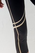 WARRIOR SPIRIT - Tank Top & Mesh Sides Capri Legging • Black Gold