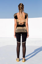 WARRIOR SPIRIT - Relaxed Fit Drawstring Top & Gold Trimmed Legging • Black Gold