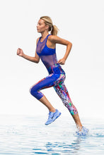 GORGEOUS CHAOS - Fishnet Racerback Tank & Mesh Sides Capri Legging • Multicolor