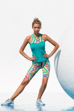 WILD HEART - High Neck Racer Tank Top & Mixed Waistband Capri • Multicolor