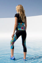 INKED BABE - Relaxed Fit Mesh Panel Tee & Mesh Panel Capri • Multicolor